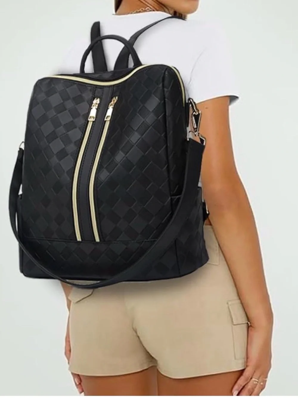 Makes Backpack Purse for Women PU Leather Travel Satchel Handbag